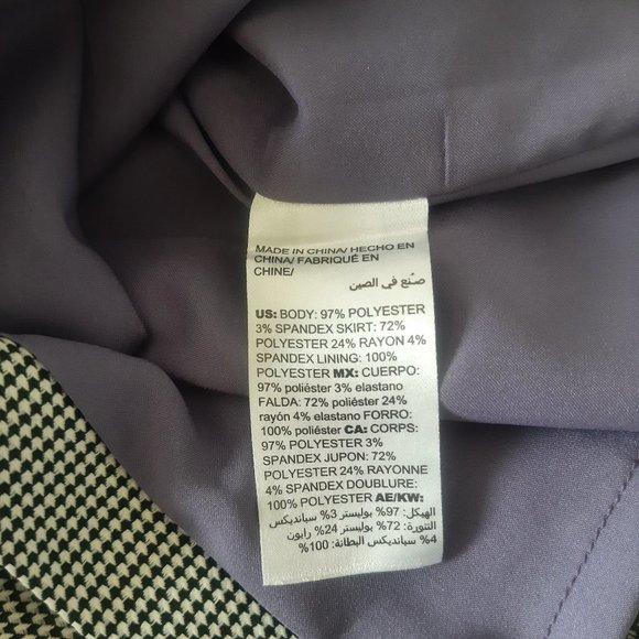 SOLD NWT White House Black Market Houndstooth Sheath Dress with Twixt Neckline - Picture 15 of 15